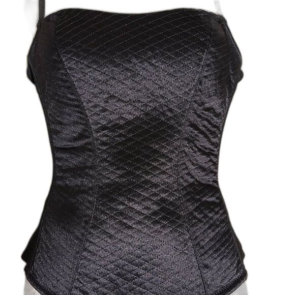 Native Intimates Other - Native Intimates Vintage Y2K Black Quilted Corset Bustier Top Size 36B